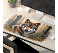 Funny Mousepad Wolf In The Autumn Forest Mouse Pad Mousepads Fun Desk Accessories