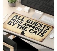Funny Mousepads All Guests Must Approved By The Cats. Mouse Pad Desk Pads Mouse Pad Funny Work