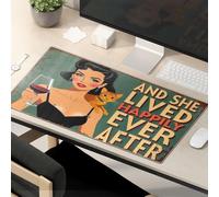Funny Mousepads And She Lived Happily Ever After. Mouse Pad Kawaii Desk Accessories Funny Lunch Mouse Pad