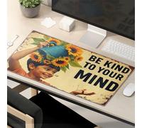 Funny Mousepads Be Kind To Your Mind: A Joyful Reminder Mouse Pad Computer Mat For Desk Large Mousepad