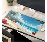 Funny Mousepads Beach Paradise With Lighthouse And Palm Trees Mouse Pad Desk Pads This Is Fine Mouse Pad