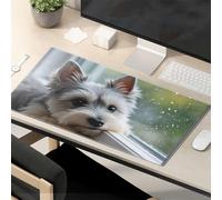 Funny Mousepads For Work Adorable Doggie By The Rainy Window Mouse Pad Funny Mouse Pads For Desk Funny Desk Accessories F