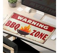 Funny Mousepads For Work Bbq Warning: Flaming Grill Ahead! Mouse Pad Computer Mat For Desk Motivational Mouse Pad