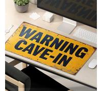Funny Mousepads For Work Caution: Cave-In Ahead Mouse Pad Funny Mouse Pads For Desk Funny Desk Accessories F