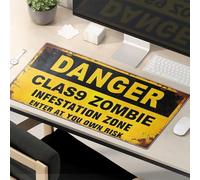 Funny Mousepads For Work Class 9 Zombie Infestation Zone Warning Mouse Pad Funny Mouse Pad Office Desk Mat