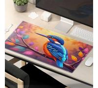 Funny Mousepads For Work Colorful Bird On A Branch With Autumn Leaves Mouse Pad Computer Mat For Desk Motivational Mouse Pad