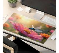 Funny Mousepads For Work Dancing Dragonfly On A Pink Flower Mouse Pad Computer Mat For Desk Motivational Mouse Pad