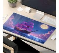 Funny Mousepads For Work Fantasy Pirate Ship Sailing Under The Full Moon Mouse Pad Funny Mouse Pads For Desk Funny Desk Accessories F