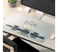Funny Mousepads For Work Mindfulness Lotus: Just Breathe Serenity Mouse Pad Kawaii Mouse Pad Mouse Pads For Desk