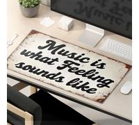 Funny Mousepads For Work Music Is What Feeling Sounds Like. Mouse Pad Desk Pad Large Funny Mousepads