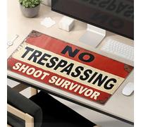 Funny Mousepads For Work No Trespassing: Shoot On Sight Mouse Pad Funny Mouse Pads For Desk Funny Desk Accessories F