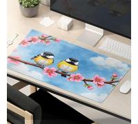 Funny Mousepads For Work Sakura Blossoms And Birds In Spring Mouse Pad Funny Mousepads Large Mouse Pad