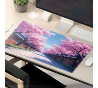Funny Mousepads For Work Sakura Trees In Bloom Along The Cobblestone Path Mouse Pad Funny Mouse Pads For Desk Funny Desk Accessories F
