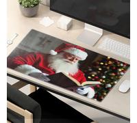 Funny Mousepads For Work Santa Claus Reading By The Christmas Tree Mouse Pad Kawaii Desk Accessories Funny Mouse Pad