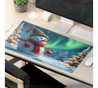 Funny Mousepads For Work Snowman With Northern Lights And Christmas Decorations Mouse Pad Funny Mouse Pads For Desk Funny Desk Accessories F