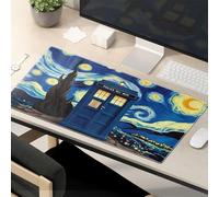 Funny Mousepads For Work Starry Night With The Tardis Mouse Pad Funny Mouse Pads For Desk Funny Desk Accessories F