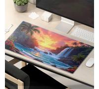 Funny Mousepads For Work Sunset At The Tropical Waterfall Mouse Pad Funny Mouse Pads For Desk Funny Desk Accessories F