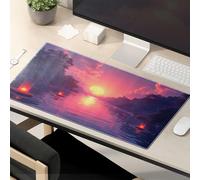 Funny Mousepads For Work Sunset Lanterns On The Water Mouse Pad Kawaii Mouse Pad Mouse Pads For Desk
