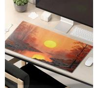 Funny Mousepads For Work Sunset Reflections In Autumnal Forest Mouse Pad Funny Mouse Pads For Desk Funny Desk Accessories F