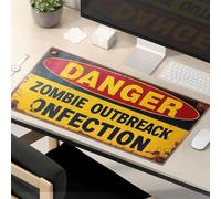 Funny Mousepads For Work Zombie Outbreak: A Dangerous Infection Alert Mouse Pad Funny Mousepads Large Mouse Pad