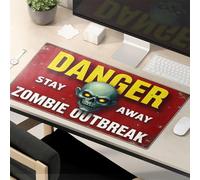 Funny Mousepads For Work Zombie Outbreak: Danger, Stay Away Mouse Pad Funny Mouse Pads For Desk Funny Desk Accessories F