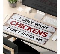 Funny Mousepads I Only Want Chickens Don'T Judge Me Mouse Pad Kawaii Desk Accessories Funny Lunch Mouse Pad