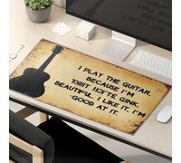 Funny Mousepads I Play The Guitar Because I'M Beautiful. Mouse Pad Cute Mouse Pad Funny Mouse Pads For Work