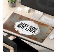 Funny Mousepads Just God Not Luck Mouse Pad Computer Mat For Desk Large Mousepad