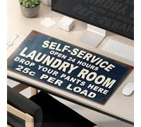 Funny Mousepads Self-Service Laundry Room: 24 Hours, 25C Per Load Mouse Pad Desk Pads This Is Fine Mouse Pad