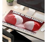 Funny Mousepads Show Me Your Boobers. Mouse Pad Kawaii Desk Accessories Funny Lunch Mouse Pad