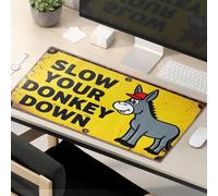 Funny Mousepads Slow Your Donkey Down Sign With Cartoon Donkey Mouse Pad Computer Mat For Desk Mouse Pad Cool