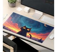 Funny Mousepads Starry Night With A Black Cat Mouse Pad Desk Pads This Is Fine Mouse Pad