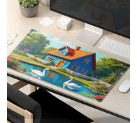 Funny Mousepads Swans In The Garden Pond Mouse Pad Desk Pads This Is Fine Mouse Pad
