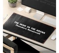 Funny Mousepads The Man In The Arena - Theodore Roosevelt Mouse Pad Motivational Mouse Pad Kawaii Desk Accessories