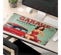 Funny Mousepads Vintage Garage Service & Repair. Mouse Pad Computer Mat For Desk Large Mousepad