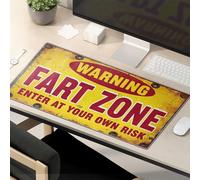 Funny Mousepads Warning: Fart Zone. Enter At Your Own Risk. Mouse Pad Motivational Mouse Pad Kawaii Desk Accessories