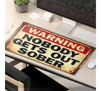 Funny Mousepads Warning Nobody Gets Out Sober Mouse Pad Computer Mat For Desk Mouse Pad Cool