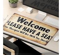 Funny Mousepads Welcome. Please Have A Seat. Mouse Pad Computer Mat For Desk Large Mousepad