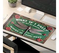 Funny Mousepads What If I Fall? Oh But My Darling, What If You Fly? Mouse Pad Funny Mousepads For Work Desk Pads
