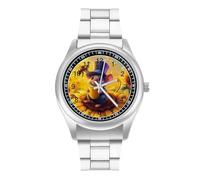 Funny Mouses Rat Bee Men's Casual Watch with Stainless Steel Strap Alloy Quartz Wrist Watches
