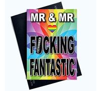 Funny Mr and Mr F*cking Fantastic Gay Couples Wedding Card Christmas Cards PC961