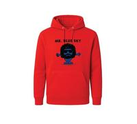 Funny Mr Blue Sky Hoodie - Retro Cartoon Style Graphic - Cute Positive Vibes Pullover Gift (Red, 5 Years)
