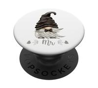 Funny Mr & Mrs Gnome For Matching Couples With Gnome Groom PopSockets Adhesive PopGrip