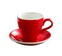 Funny Mug 280Ml European Ceramic Coffee Cup Suitable for Cappuccino American Latte Latte Modern Simple Style - Red