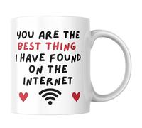 Funny Mug, Best Thing I Found on The Internet, Humorous Coffee Cup for Couples, Valentine’s Day, Anniversary or Online Dating Surprise CMUG468