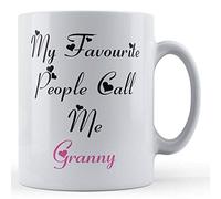 Funny Mug Favourite People Call Me Granny - Birthday Granny Gift Mug from Grandson, Granddaughter, Ceramic, 11fl.oz.
