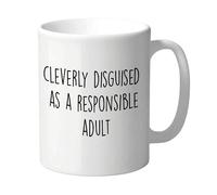 Funny Mug for Colleagues Cleverly Disguised As A Responsible Adult Novelty Office Humour Coffee Tea Cup CMUG194