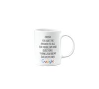 Funny Mug for Crush, Thank You, Birthday Gifts for Men, Women, Secret Santa, Presents for Christmas, You are The Answer to Our Problems and Questions, mm-CA_197_54