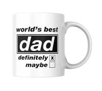 Funny Mug for Dad Worlds Best Dad Definitely Maybe Britpop Style Coffee Cup Birthday Fathers Day CMUG891