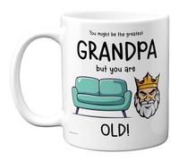 Funny Mug for Grandpa - Sofa King - Rude Happy Birthday Gifts for Grandfather Grandad from Grandson Granddaughter, Novelty Gift Presents, 11oz Ceramic Dishwasher Safe Premium Mugs